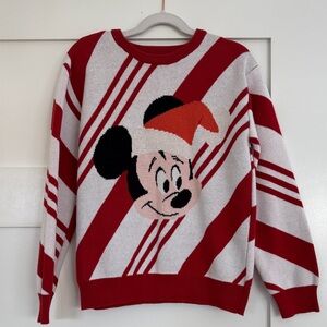 Disney Unisex Red and White Mickey Mouse Sweater